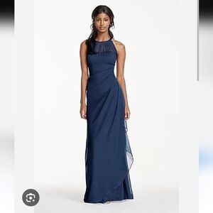 Elegant Royal Blue Evening Gown By David's Bridal